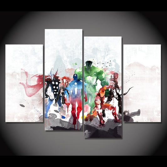 HD Printed the avengers watercolor painting Painting on canvas decoration print poster picture canvas framed Free shipping/ja007