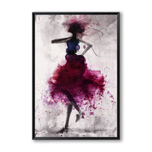 Load image into Gallery viewer, Elegant Poetry Dancing Skirt Girl Watercolor Abstract Canvas Painting Art Print Poster Picture Decoration Modern Home Decoration
