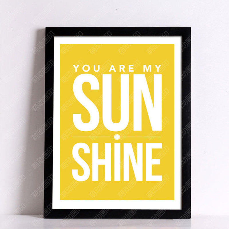 Modern Posters And Prints My Sunshine Wall Art Canvas Painting Wall Pictures For Living Room Nordic Decoration No Poster Frame