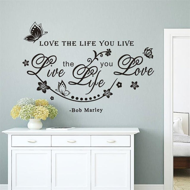 Bob marley vinyl wall decals Inspirational quotes lettering words sticker 