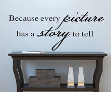 Load image into Gallery viewer, Because Every Picture has a story to tell vinyl wall stickers home decor wall decal 8093 decorative living room art
