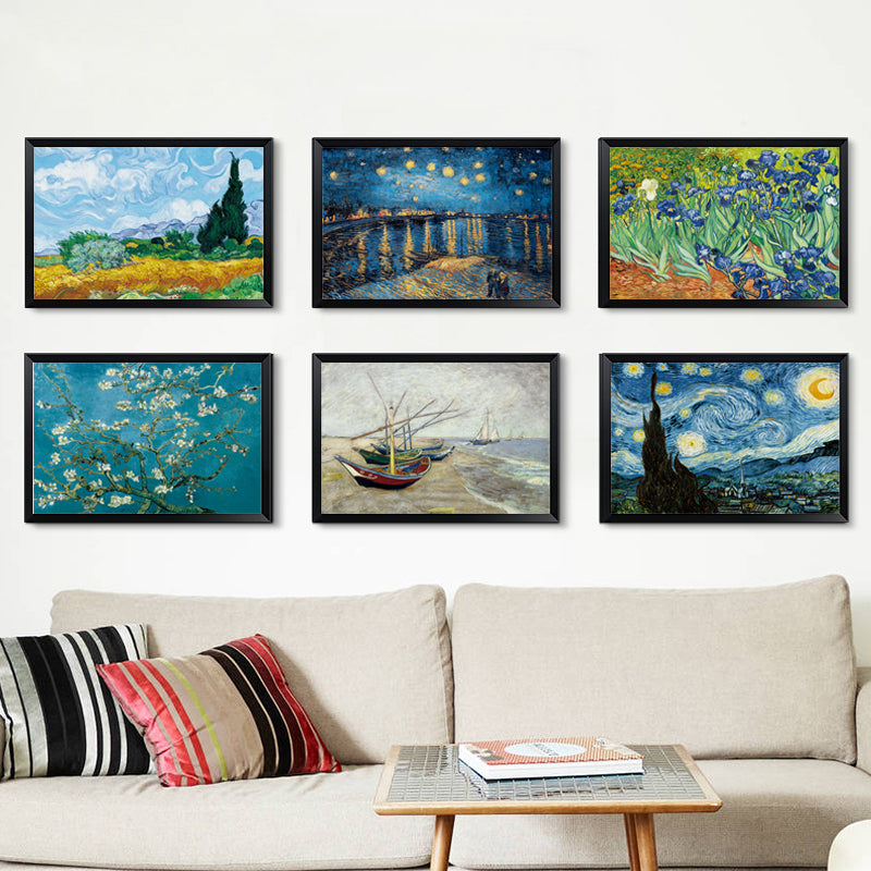 Elegant Poetry Starry Night by Vincent Van Gogh Famous Artist Art Print Poster Wall Picture Canvas Oil Painting Home Wall Decor