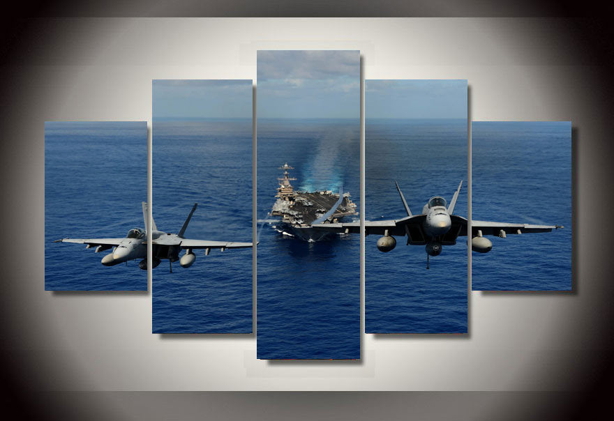 HD Printed Fighter aircraft picture Painting wall art Canvas Print room decor print poster picture canvas Free shipping/ny-775