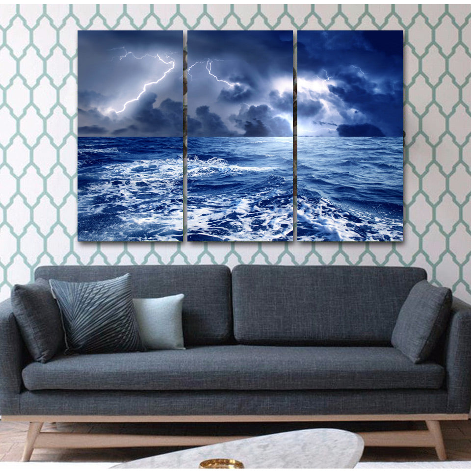 Printed weather rain sky clouds nature sea Painting Canvas Print room decor print poster picture canvas Free shipping/ny-5788