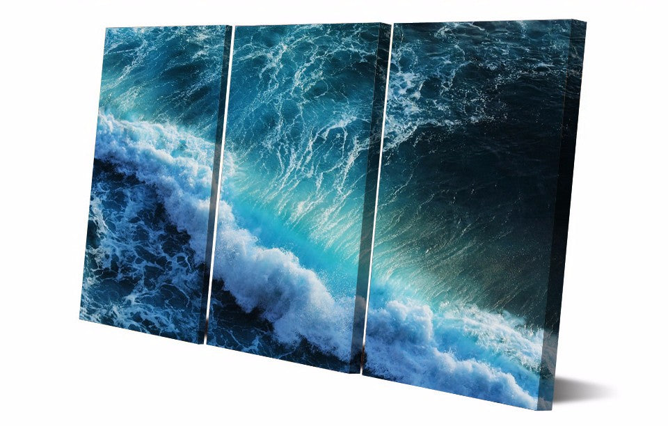 Printed Blue sea waves Painting Canvas Print room decor print poster picture canvas Free shipping/NY-5752