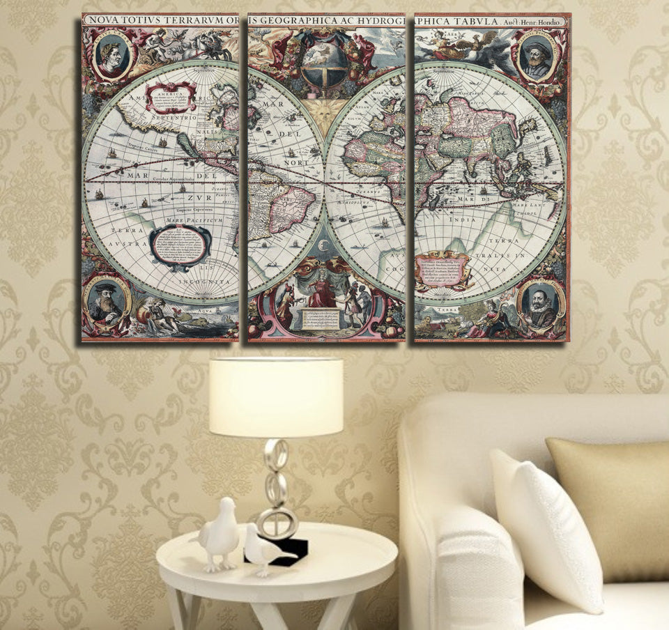 Printed Ancient map Painting Canvas Print room decor print poster picture canvas Free shipping/ny-5714