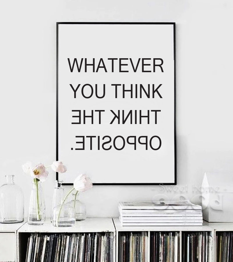 Think Opposite Quote Canvas Art Print Painting Poster, Wall Picture for Home Decoration, Wall Decor YE127