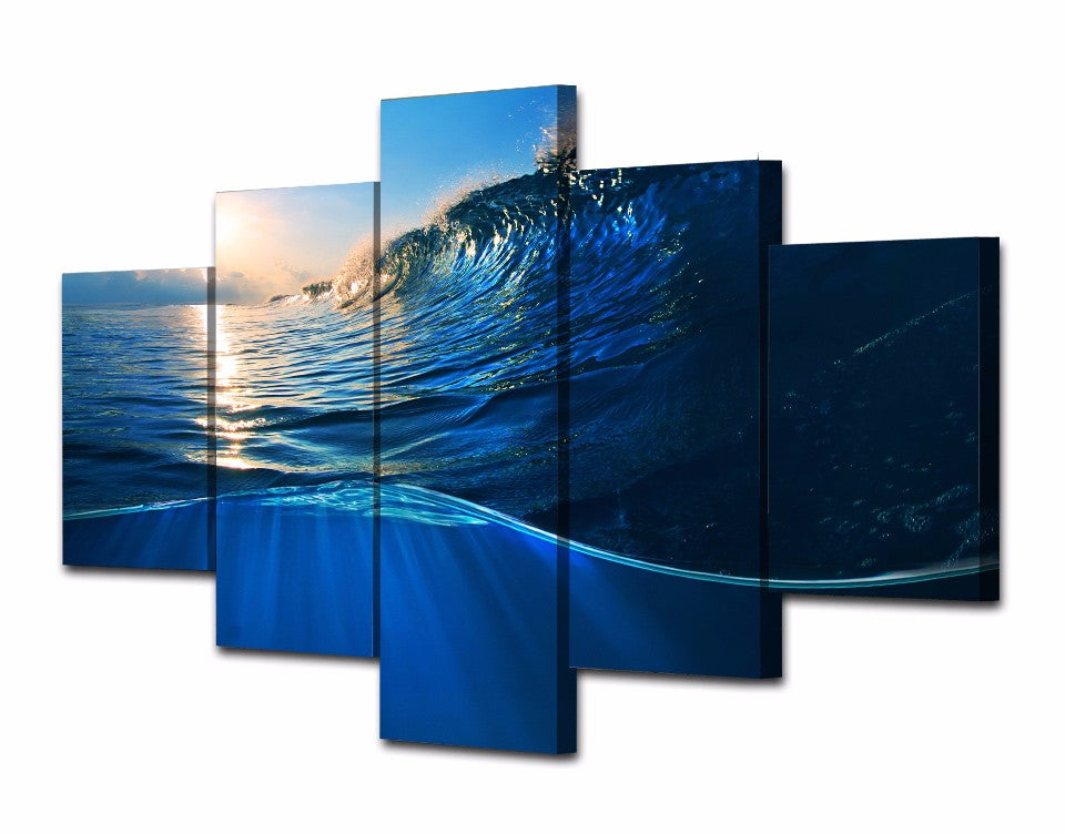HD Printed ocean wave blue sea sky Painting Canvas Print room decor print poster picture canvas Free shipping/ny-2085