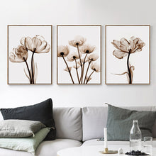 Load image into Gallery viewer, Elegant Poetry Modern 3pcs Transparent Flower A4 Canvas Painting Art Print Poster Picture Home Wall Decoration Simple Wall Decor
