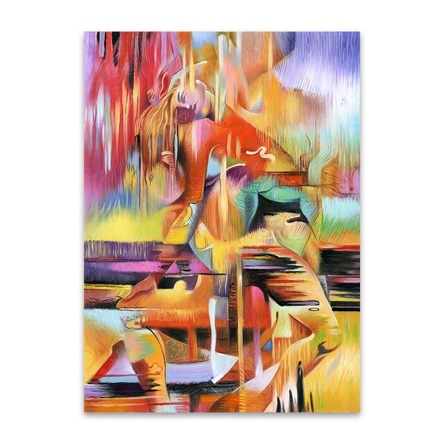 HDARTISAN Wall Art Canvas Print Figure Painting Abstract Beauty Picture For Living Room Home Decor No Frame