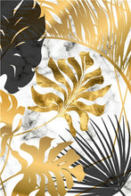 Load image into Gallery viewer, Gold Tropical Leaf Poster Home Decor Nordic Canvas Painting Wall Art Print Plant Marbling Luxury Decor for Living Room Painting
