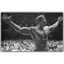 Load image into Gallery viewer, Arnold Schwarzenegger musculation Art motivationnel affiche en soie impression Fitness image inspirante pour la décoration murale de la chambre
