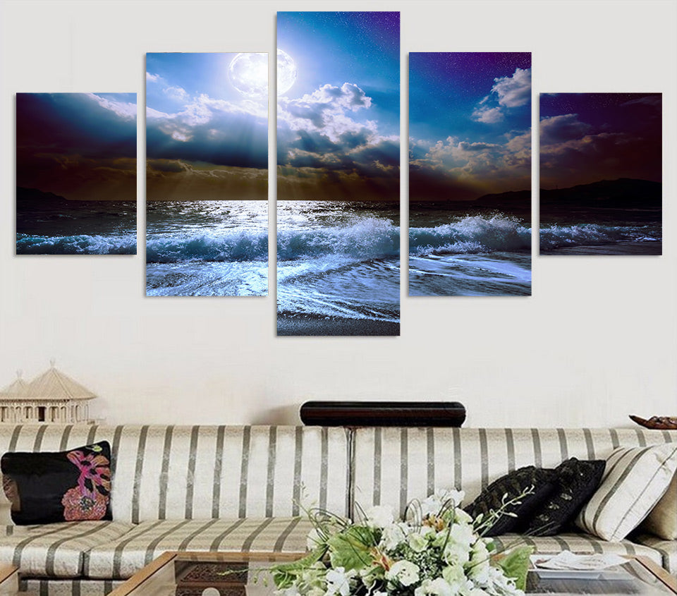 HD Printed moon moonlight night nature Painting Canvas Print room decor print poster picture canvas Free shipping/ny-4534
