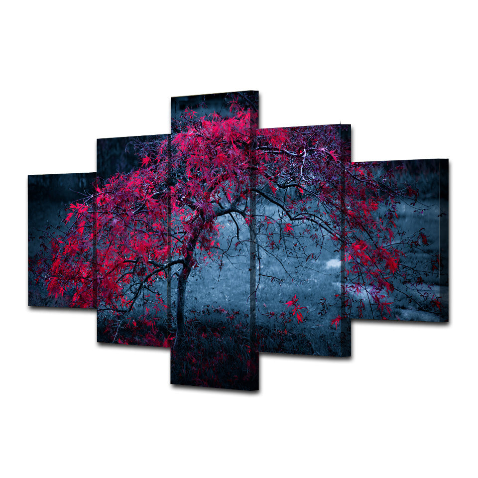 HD Printed tree leaves purple autumn Painting Canvas Print room decor print poster picture canvas Free shipping/ny-4924