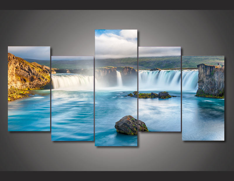 HD Printed Waterfall landscape picture Painting wall art room decor print poster picture canvas Free shipping/ny-674