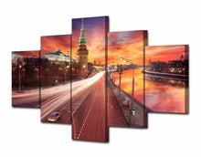 Load image into Gallery viewer, canvas Printed Red Sunset Over Moscow Kremlin Painting Canvas Print room decor print poster picture canvas Free shipping/NY-5732

