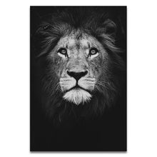 Load image into Gallery viewer, Elephant Zebra Lion Giraffe Rhino Black White Animal Canvas Painting Art Print Poster Picture Wall Nordic Decoration
