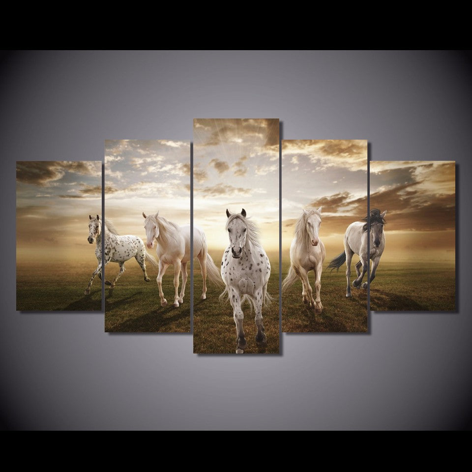 canvas art Printed horses animal cloud horse Painting Canvas Print room decor print poster picture canvas Free shipping/NY-5869
