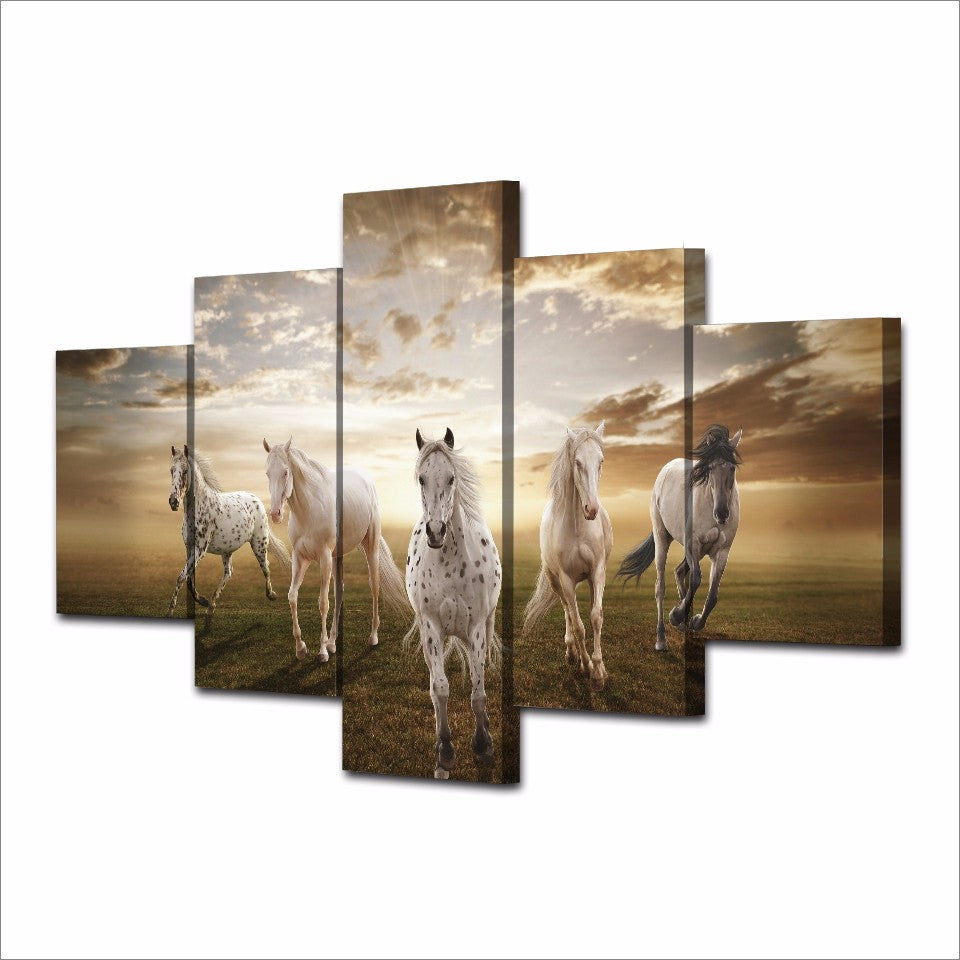 canvas art Printed horses animal cloud horse Painting Canvas Print room decor print poster picture canvas Free shipping/NY-5869