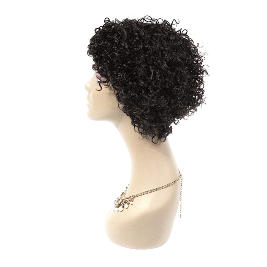 Brazilian Pixie Cut Wig Water Wave Wig Short Human Hair Wigs For Black Women Full Machine Wig Beyo Remy Hair