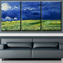 Load image into Gallery viewer, 3 pcs Vincent van Gogh Wheatfield Under Thunderclouds Wall Picture Room Canvas Print Modern Painting Large Canvas Art Cheap
