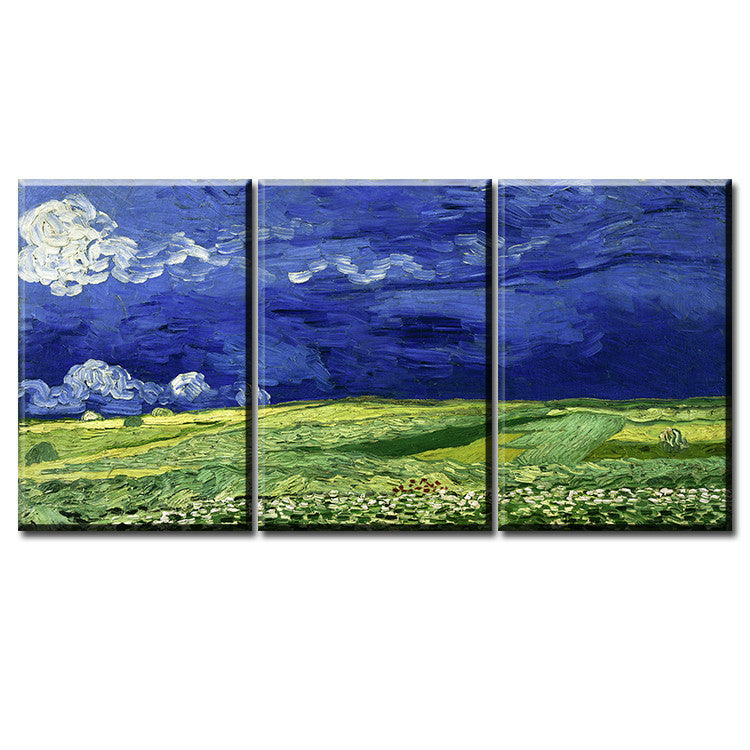3 pcs Vincent van Gogh Wheatfield Under Thunderclouds Wall Picture Room Canvas Print Modern Painting Large Canvas Art Cheap