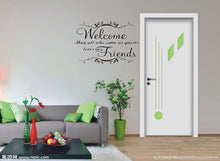 Load image into Gallery viewer, welcome friends FAMILY wall stickers waterproofing home decor home decoration wall stickers vinyl wall decals poster
