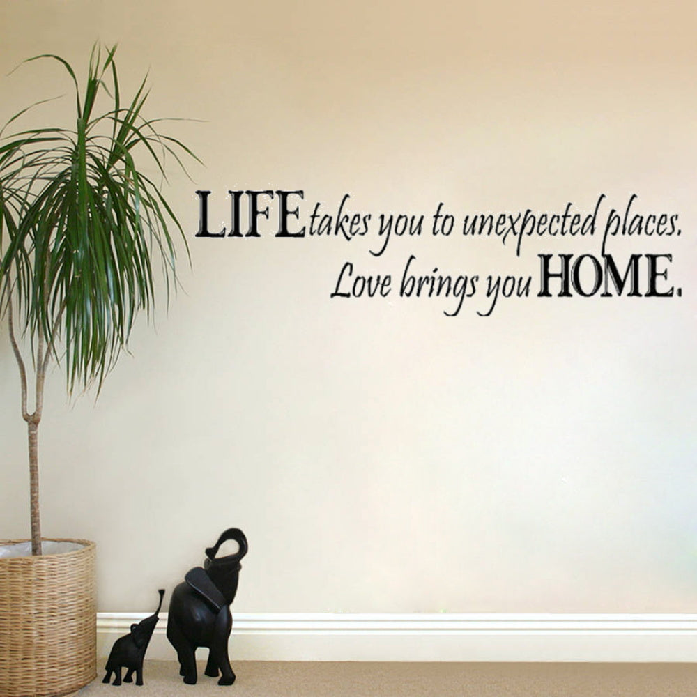 Love Brings You Home wall Quote wall decal decorative vinyl wall stickers Home Art Decoration 8081