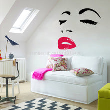 Load image into Gallery viewer, Hot Selling marilyn monroe quotes red lips wall stickers 8465 Home Decoration Wall Decals decorative wall paper
