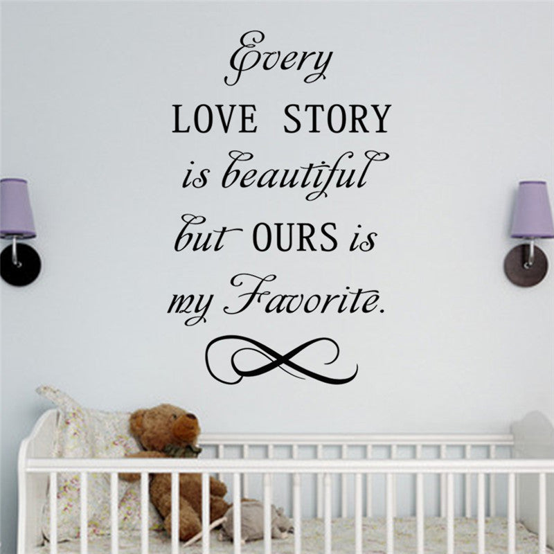 vinyl decal wall sticker for bedroom rooms our love story is favorite home decor hot 8540 other wall art