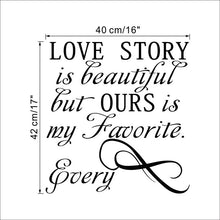 Load image into Gallery viewer, vinyl decal wall sticker for bedroom rooms our love story is favorite home decor hot 8540 other wall art
