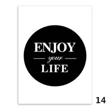 Load image into Gallery viewer, you are the only one who can make you happy english letter picture quote canvas art print poster wall canvas painting QS0012-6
