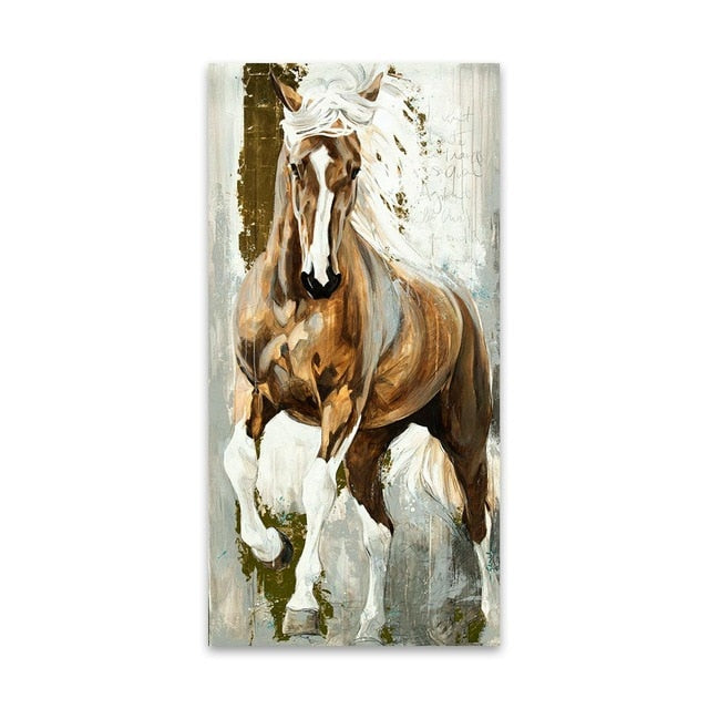 HDARTISAN Wall Art Painting The Horses Canvas Print Posters Animal Pictures For Living Room No Frame