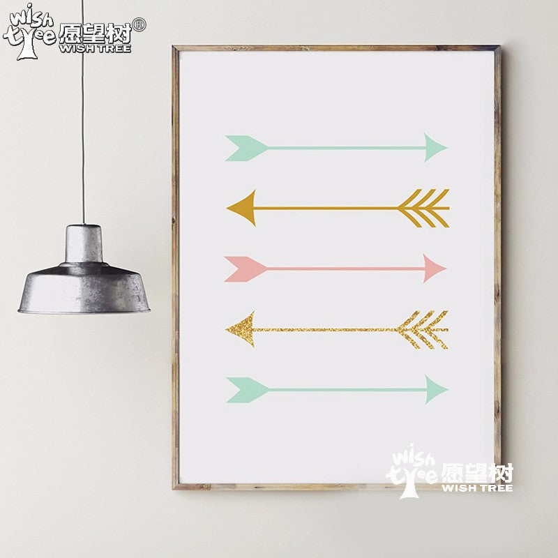 Arrow Print Nordic Decoration Cuadros Wall Art Canvas Painting Poster And Prints Wall Pictures For Living Room No Poster Frame
