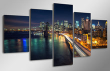 Load image into Gallery viewer, HD Printed  Brooklyn Bridge East River Painting Canvas Print room decor print poster picture canvas Free shipping/ny-5994
