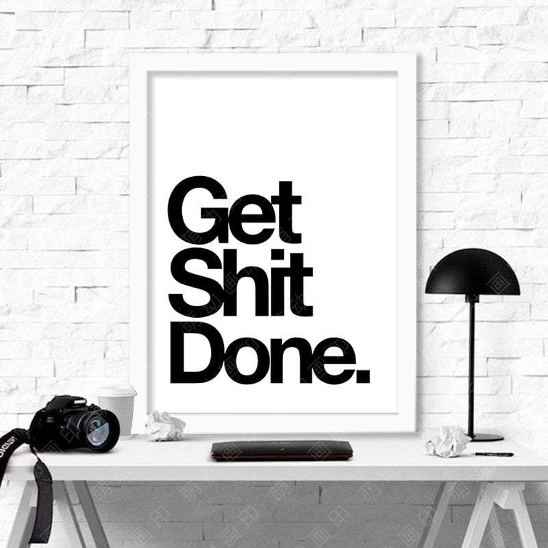 New Cuadros Get Shit Done Wall Pictures For Living Room Canvas Art Wall Art Canvas Painting Posters And Prints Picture Unframed