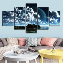 Load image into Gallery viewer, 5 Pieces Canvas Poster Art Blue Sky Clouds Sunlight HD Prints Home Decor Wall Picture for Living Room
