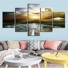 Load image into Gallery viewer, 5 Pieces Canvas Poster Art Blue Sky Clouds Sunlight HD Prints Home Decor Wall Picture for Living Room
