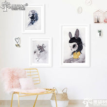 Load image into Gallery viewer, New Cuadros Nordic Duvar Tablolar Rabbit Girl Canvas Art Wall Art Canvas Painting Wall Pictures For Living Room No Poster Frame
