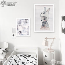 Load image into Gallery viewer, New Cuadros Nordic Duvar Tablolar Rabbit Girl Canvas Art Wall Art Canvas Painting Wall Pictures For Living Room No Poster Frame
