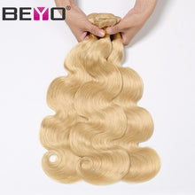 Load image into Gallery viewer, #613 Blonde Bundles Body Wave Brazilian Hair Weave Bundles 100% Human Hair Bundles Non Remy Hair Extensions Beyo Hair 10&#39;&#39;-24&#39;&#39;
