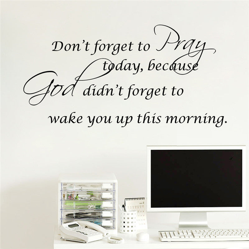 new christian prayer quote vinyl decal wall stickers for bedroom home decor hot diy 8546 other wall art