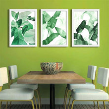 Load image into Gallery viewer, green leaf plants modular pictures wall print pictures for living room modern abstract wall painting posters and prints YT0002
