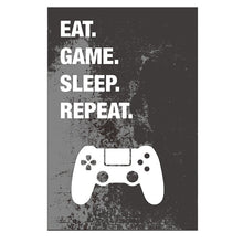 Load image into Gallery viewer, Eat Game Sleep Repeat Gaming Wall Art Gamer Canvas Painting
