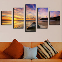 Load image into Gallery viewer, 5 Panel calm summer sunset Modern Home Wall Decor Canvas Picture Art Print WALL Painting Set of 5 Each Canvas Arts Unframe
