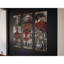 Load image into Gallery viewer, Japanese Ukiyo E Print Canvas Poster With Solid Wood Hanging Scroll
