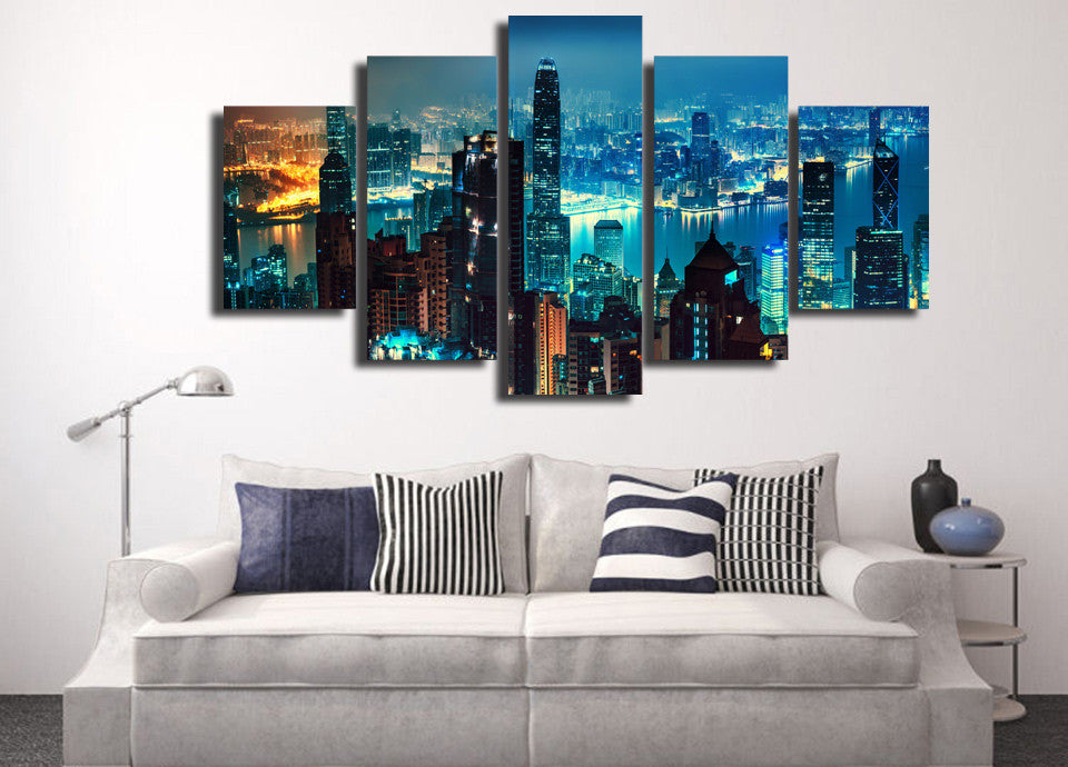 HD Printed cityscape skyscrapers art Painting Canvas Print room decor print poster picture canvas Free shipping/ny-6016