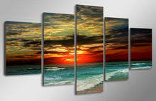 Load image into Gallery viewer, HD Printed Seascape sunset beach sea shore Painting 5pcs decor print poster picture canvas Free shipping/ny-4333

