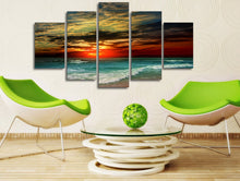 Load image into Gallery viewer, HD Printed Seascape sunset beach sea shore Painting 5pcs decor print poster picture canvas Free shipping/ny-4333
