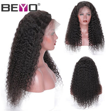 Load image into Gallery viewer, Brazilian Deep Curly Human Hair Wigs 360 Lace Frontal Wig Pre-Plucked Remy Lace Wigs 180% / 180% Density 8-24 inch Beyo Hair
